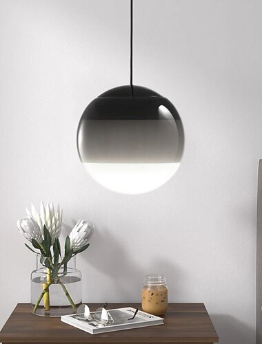  luci a sospensione a led design unico in vetro sfumato colore mini illuminazione a sospensione 15 / 25cm per luci isola cucina camera da letto 1 confezione bianco caldo 110-240v
