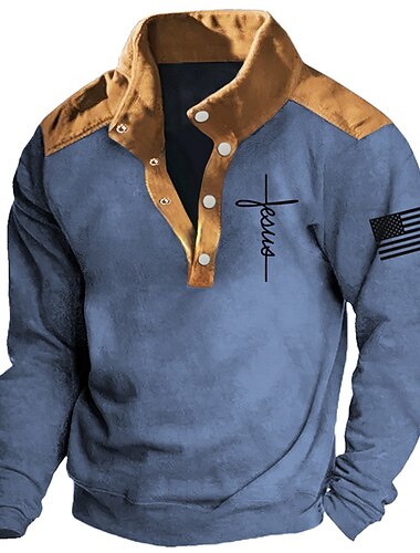  4 juli 2026 250e Memorial Day Mannen Vintage Retro 3D Print Nationale Vlag Lange Mouw Hoodie Sweatshirt Casual Buiten Dagelijks Sport