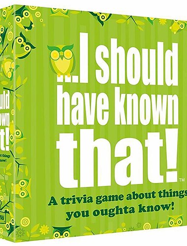  Debería haber sabido que todas las cartas de juegos de mesa en inglés. Debería saber sobre los juegos de fiesta.