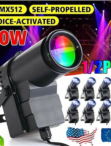  uking 1 stks 30 w rgb podium licht led spot bewegende kop dmx disco dj party stemgestuurde led podium licht
