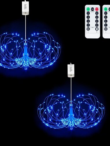  0.3 m Łańcuchy świetlne 200 Diody LED EL Ciepła biel Zimna biel Niebieski Światła fajerwerków / Starburst Na zewnątrz Święto Świąteczne dekoracje 5 V