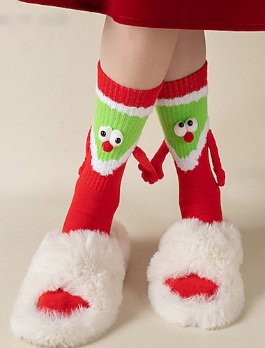  Weihnachtsmann Weihnachtssocken Crew-Socke Damen Weihnachten Weihnachten Neujahr Socken