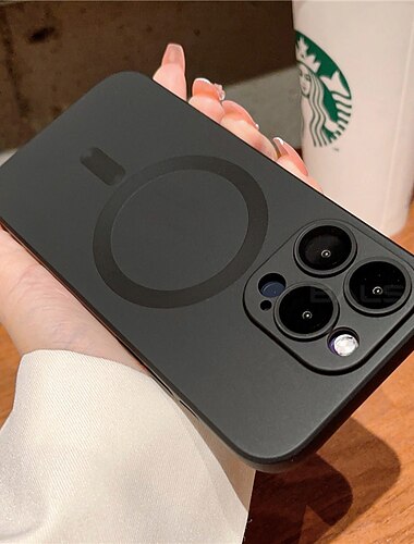  هاتف غطاء من أجل iPhone 17 Pro Max 17 Air 16 15 14 Pro Max Plus 13 12 11 Pro Max مع ماجسيف حامي عدسة الكاميرا دعم الشحن اللاسلكي ماتي متجمد لون الصلبة TPU
