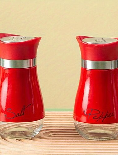  2-teiliges nachfüllbares Salz- und Pfefferstreuer-Set – Behälter mit Deckel aus Edelstahl für Zuhause, Restaurant und Picknick – Küchenzubehör mit einem Fassungsvermögen von 90 ml