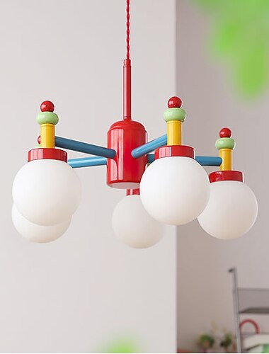  glass lysekrone 3/5 hoder farge barnerom g9 lyskilde innendørs dekorativ belysning pendel lamper barnehage pendel klasserom 110-240v
