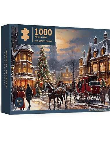  Festival-Countdown-Puzzle – 1000 Teile Puzzle für Erwachsene und Kinder – Adventskalender 2023, Festival-Geschenke, Heimdekoration – Festival-Advent