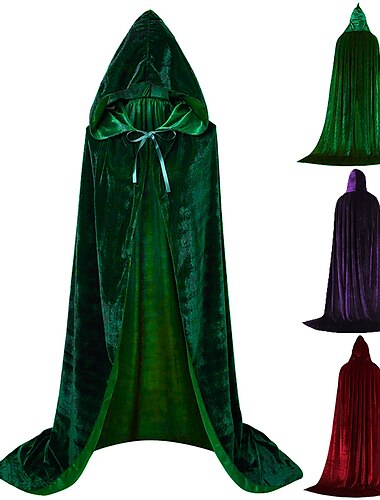  Hocus Pocus Heks Maria Sarah Mantel Gemaskerd Bal Voor heren Dames Jongens Film cosplay Cosplay Kostuum feest Rood Paars Groen Maskerade Mantel