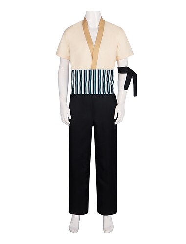  Roronoa Zoro Anime Cosplay-drakter Japansk Kimono Halloween Karneval Topp Bukser Øredobber Til Herre Dame Voksne