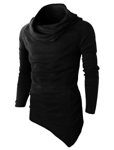  Herren Rollkragenpulli Strickware Gerippt Stricken Tunika Strick Glatt Rollkragen Moderne zeitgenössische Arbeit Freizeitskleidung Bekleidung Herbst Winter Schwarz Khaki M L XL