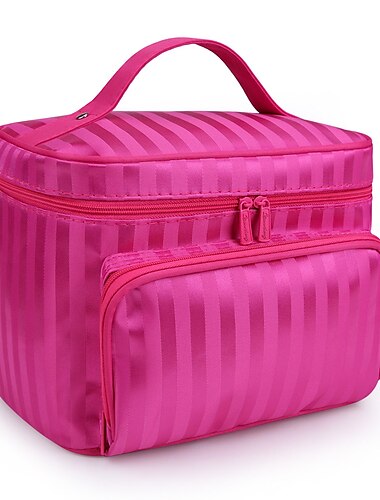  Kosmetiktasche mit Tragegriff, modische Make-up-Tasche mit Reißverschluss, Kosmetik-Organizer, Reise-Kulturbeutel