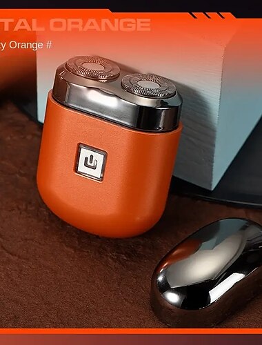  ماكينة حلاقة كهربائية صغيرة محمولة لغسل الجسم بالكامل بشفرة مزدوجة ورأس USB قابلة لإعادة الشحن