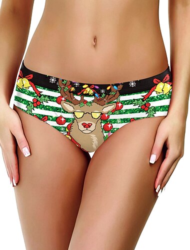  Kerstman Mrs.Claus kerstcadeau Onderbroeken Slipjes en ondergoed Dames Kerstmis Volwassenen Kerstmis Maskerade kerstavond Kerstmis Feest