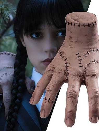  Miércoles Addams familia addams Thing Accesorios de Halloween Hombre Mujer Cosplay de película Cosplay Mascarada
