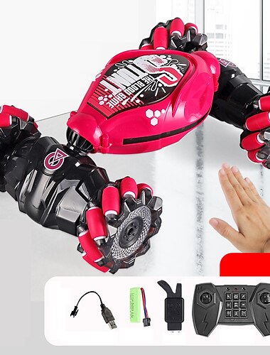  4WD-Spielzeugauto mit Gestensensor, doppelseitiges Rotations-Geländefahrzeug, 360°-Flip mit Licht und Musik, Geburtstags-Spielzeugauto, handgesteuertes RC-Auto, Festival-Erntedankfest-Geschenk