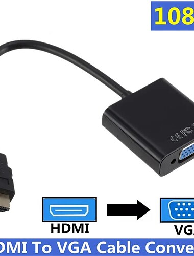  1080p HDMI-совместимый адаптер VGA цифро-аналоговый преобразователь кабель для Xbox PS4 ПК ноутбук ТВ-приставка к дисплею проектора HDTV
