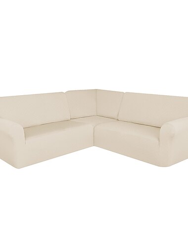  wasserdichte Eck-Sofabezüge in Burgunderrot, L-förmiger Sofabezug, Stretch-Jacquard, weicher, dicker U-förmiger Schonbezug, Wohnzimmer-Set, universeller, rutschfester Möbelschutz für Haustiere und
