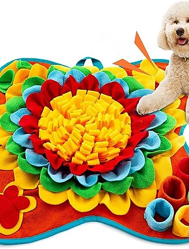  Alfombra con olor para perros que expulsa la energía física, manta de entrenamiento con olor a flores coloridas y huesos para mascotas