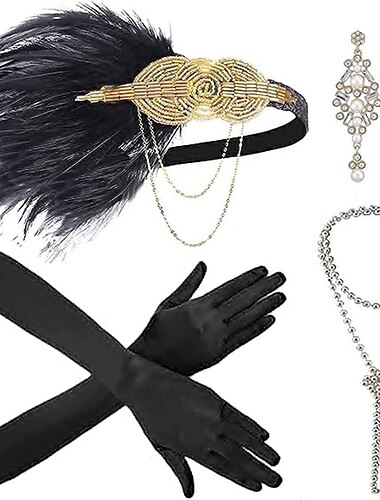  1920-tallet Den store Gatsby Drakter Den store Gatsby Bryllupsgjest Jul Halloween Halloween Bryllupsmottagelse Utdrikningslag Hansker Øredobber Halskjeder Alle årstider
