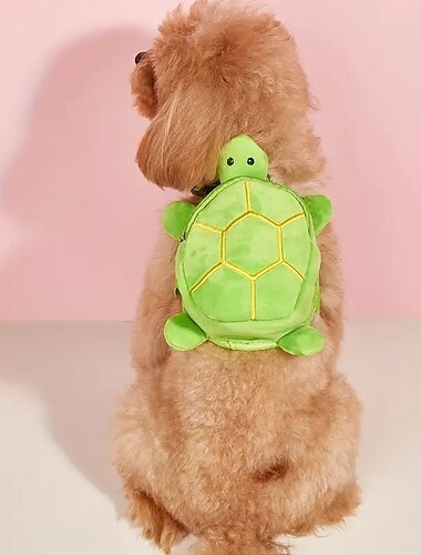  Linda mochila para mascotas con diseño de tortuga para perros y gatos, perfecta para caminar y viajar al aire libre
