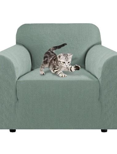  strækstol sofa betræk 1-delt sofa sofa betræk lænestol betræk møbelbeskytter blød med elastisk bund til børn, kæledyr. spandex jacquard stof lille tern salviegrøn