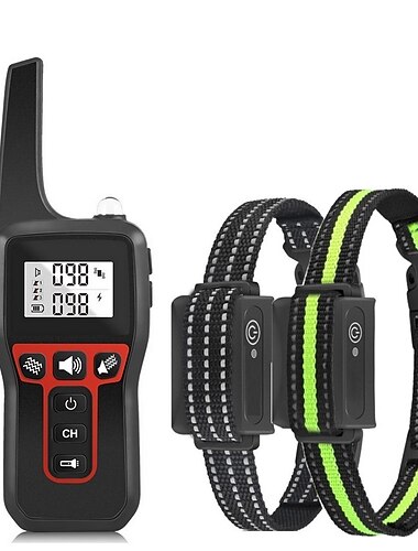  3300ft No Shock Hundetrainingshalsband Piepton vibrierender Haustiertrainer IPX7 wasserdichtes wiederaufladbares Haustiertrainingshalsband keine Zacken Ton- und Vibrationshalsband