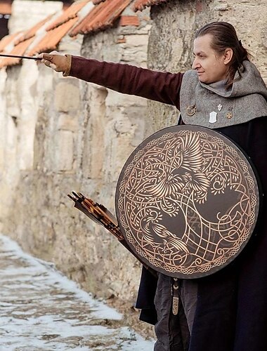  Medeltida kostymer Vapen och Rustning Tillbehör Ren Faire Viking Unisex Keltiskt Viking Halloween Karnival Prestanda Fest LARP Vuxna