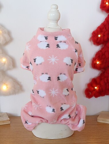  Hunde Katzen Pyjamas Modisch Kuschelig Winter Weich Waschbar Komfortabel Innen Casual Hundebekleidung for Bichon Frise Pudel Spitz kleines Haustier Schmetterling