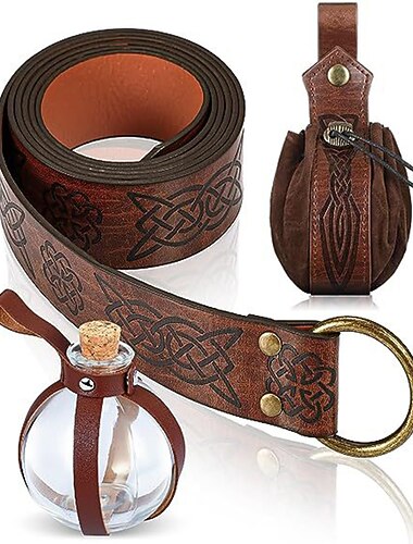  العصور الوسطى حزام الخصر الفايكينج الفايكنج ملابس تنكرية للجنسين سيلتك الفايكينج عيد الرعب مهرجان أداء مناسب للحفلات LARP للبالغين المزيد من الاكسسوارات حزام الخصر كل الفصول