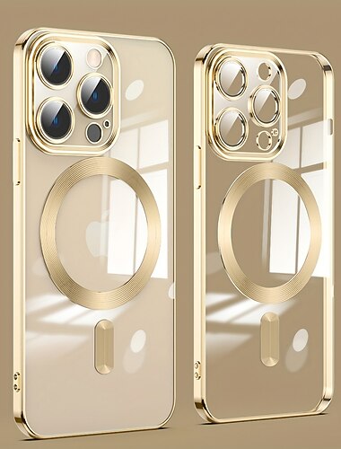  טלפון מגן עבור iPhone 15 14 Pro Max Plus 13 12 11 Pro Max iPhone 13 12 11 Pro Max SE X XR XS Max 8 7 כיסוי אחורי שקיפות מגן עדשות מצלמה תמיכה בטעינה אלחוטית TPU