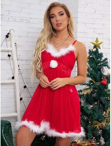  Święty Mikołaj Mrs.Claus Fantazyjna sukienka świąteczna Seksowne kostiumy świąteczne Damskie Święta Bal maskowy Wigilia Kostium cosplay Święta Dla dorosłych Impreza Święta Sukienka