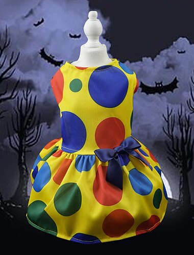  Hund Katze Kleid Mode Party Wasserdicht Atmungsaktiv Weich Waschbar Bequem Party Halloween Alltagstauglich Festival Hundebekleidung for Bichon Frise Zwergspitz Baby Haustier Papillon Klein