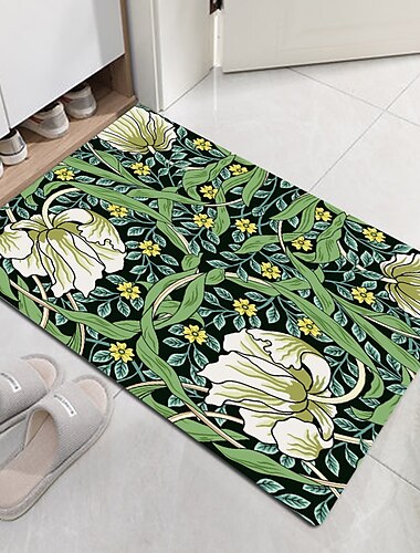  bloemendeurmat vloermatten wasbare tapijten keukenmat antislip oliebestendig tapijt binnen buiten mat slaapkamer decor badkamer mat entree tapijt geïnspireerd door William Morris