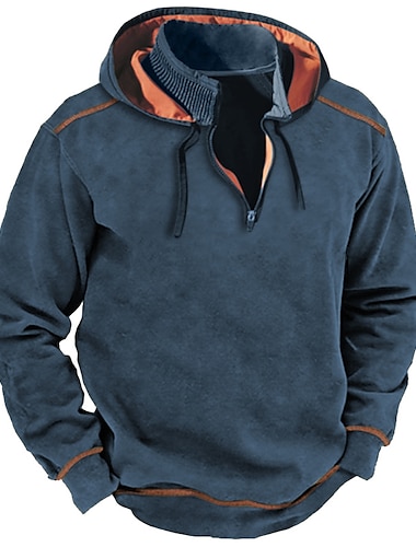  Hombre Sudadera Táctico Negro Verde Ejército Azul Marino Gris Con Capucha Bloque de color Retazos Deporte Diario Festivos Ropa de calle Fresco Casual Otoño invierno Ropa Sudaderas con capucha