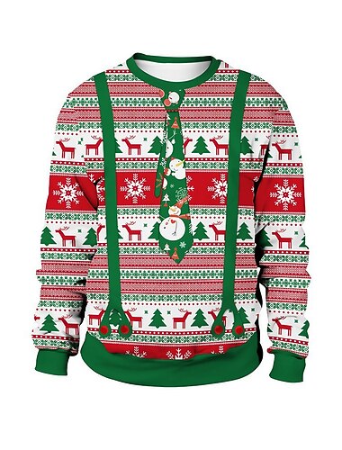  Papá Noel Sudadera Pullover Sudadera navideña divertida Impresión 3D Estampado 3D Bolsillo delantero Gráfico Para Pareja Hombre Mujer Adulto Navidad Carnaval Mascarada Impresión 3D Fiesta