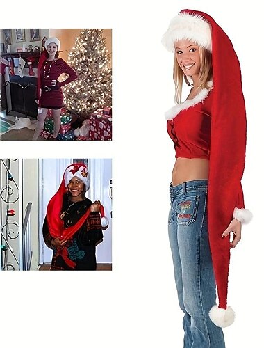  Babbo Natale Cappelli Cappello di Natale Cappello da Babbo Natale Per uomo Per donna Natale Capodanno vigilia di Natale Natale Cappelli