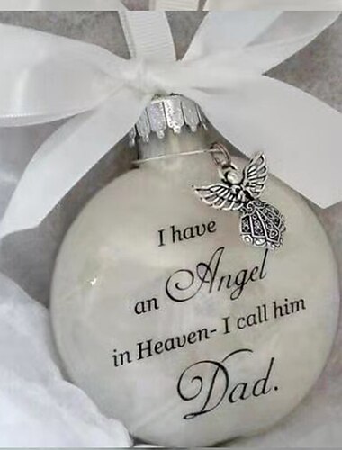  2pc, décor à la maison dans le ciel ornement de nom de parents, boule en plastique de plume de souvenir, pendentif d'ornement, décor à la maison, décor de chambre, décor de chambre, décor d'arbre