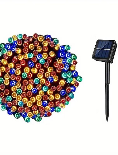  Elegant Wedding Reception Party 1000/500/300/200/100/50/30LED Solar String Light, 8 Modes, Solar Christmas Lights Waterproof for Gardens, Wedding, Party, Homes, Christmas Tree, Curtains, Outdoor