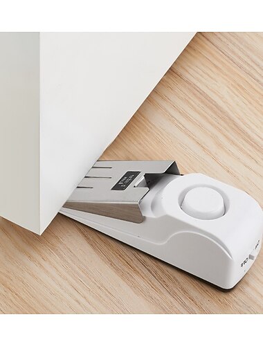  כלי בטיחות נייד עם אזעקה 120db לנסיעות ביתיות דירה אזעקת עצירת דלת, מכשיר אבטחת מעצור דלת