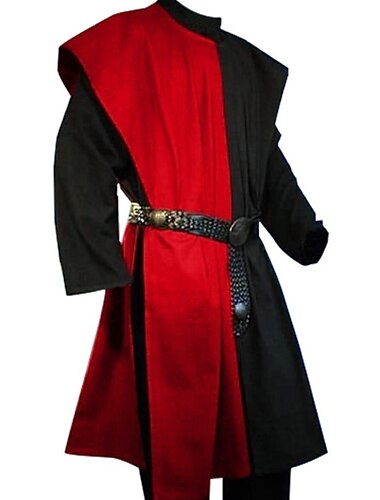  Punk y gótico Medieval Renacimiento Blusa / Falda Feria del Renacimiento Guerrero Caballero Vikingo Color sólido Hombre Vikingo Fiesta Adulto Blusa