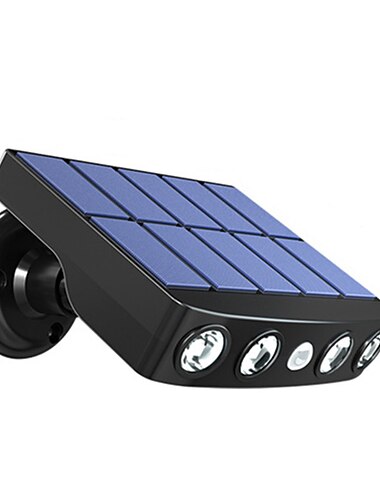  1/2er-Pack 4000 W drehbare LED-Solarwandleuchte für den Außenbereich, wasserdicht, drehbar, 270 Weitwinkel-PIR-Bewegungssensor für den menschlichen Körper, mit Halterung, geeignet für