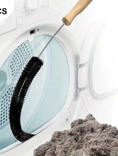 1 spazzola per la pulizia della ventola dell'asciugatrice, strumento per la pulizia dei pelucchi per pulire le ventole dell'asciugatrice, spolverino per la ventilazione dell'asciugatrice domestica,