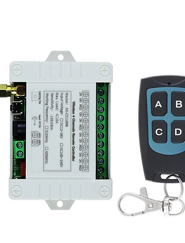  trådlös fjärrkontroll /dc12v 24v 36v 4-kanals fjärrkontrollbrytare/inlärningskod strömbrytare motorströmbrytare /433mhz