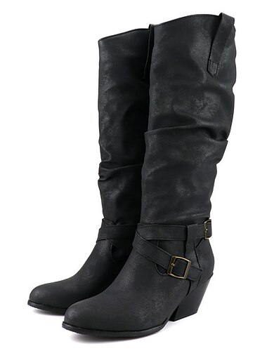  Damenstiefeletten mit lässigem Stil, Schnallenriemen und Blockabsatz, vielseitiges Freizeitschuhwerk in mehreren Farben für Herbst und Winter erhältlich