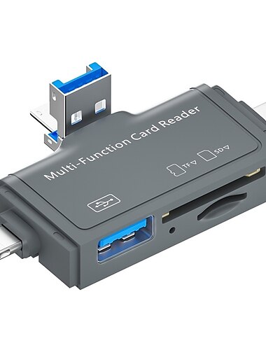  7-in-1-SD-Kartenleser, USB 3.0, Dual-Slot-Adapter für Mac, Windows, Linux, Chrome, PC, Smartphones & Kameras