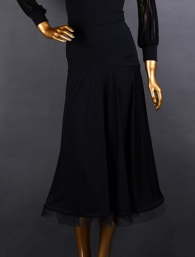  Latinské tance Standardní tance Sukně Levhartí potisk Potisk Barevně dělené Dámské Výkon Trénink Vysoký Spandex