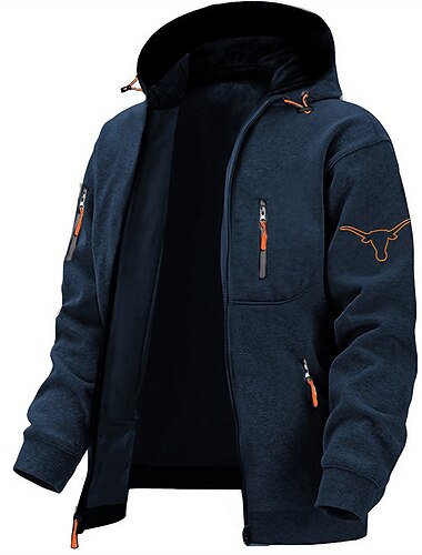  Hombre Estampados Cowboy Sudaderas Manga Larga Sudaderas Con Capucha Moda Diario Vacaciones Noche Primavera & Otoño Azul Marino Gris Oscuro Gris Ropa Diseñador S M L XL 2XL 3XL