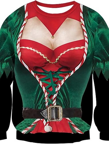  Weihnachten Weihnachtsmann Katze Hund Pullover Lustiges Weihnachts-Sweatshirt 3D-Druck Komisch Für Paar Herren Damen Erwachsene Weihnachten Karneval Silvester 3D-Druck Party Casual
