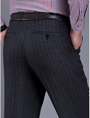  Homme pantalon de costume Pantalons d'hiver Pantalon Pantalon de costume Pantalon en tweed Poche marinière Confort Respirable Extérieur du quotidien Sortie Mode Décontractées Gris fumé Gris foncé