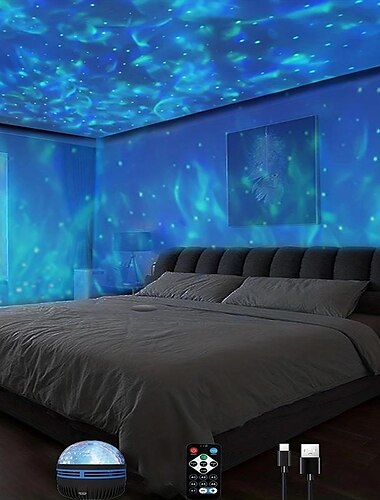  sterprojector galaxy projector ocean wave projector waterlichtprojector valentijnscadeau voor slaapkamer nachtlampje projector gamingkamer, thuisbioscoop, plafond, kamerdecor