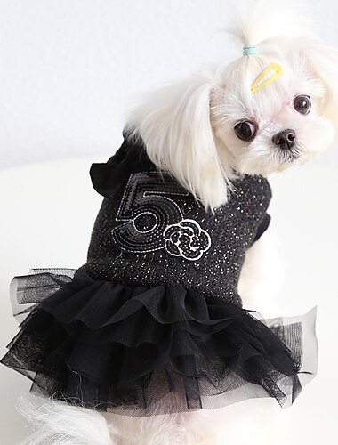  Hund Katze Kleid Mode Party Winter Weich Waschbar Bequem Outdoor Geburtstag Hundebekleidung for Bichon Frise Pudel Zwergspitz Baby Haustier Papillon